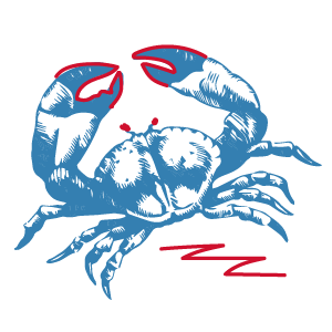 Shuckin' Shack franchise crab icon representing quality food.