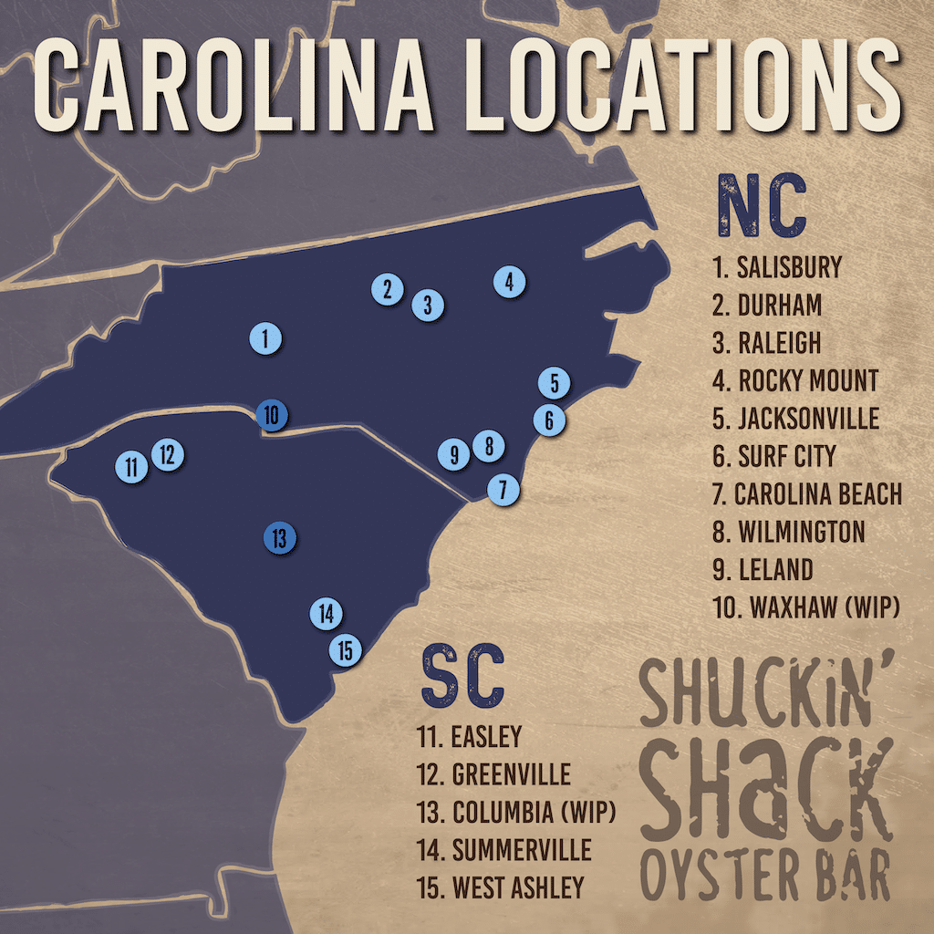 Shuckin' Shack Restaurant Locations in NC & SC